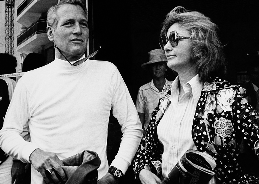 Paul Newman wearing his Daytona and his wife Joanne Woodward - Credit: Keystone France via Getty Images 