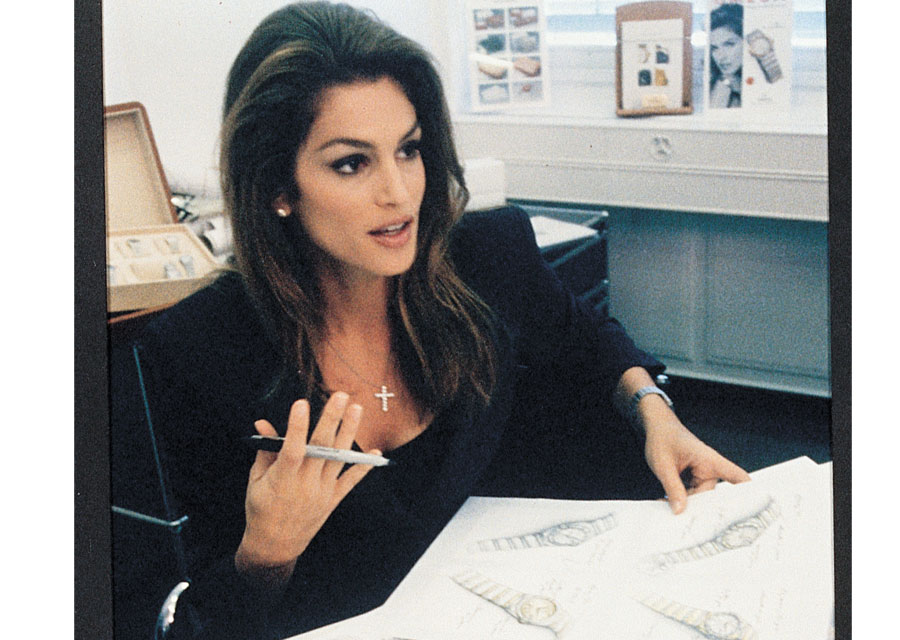 Cindy Crawford, amdassador of Omega in 1995