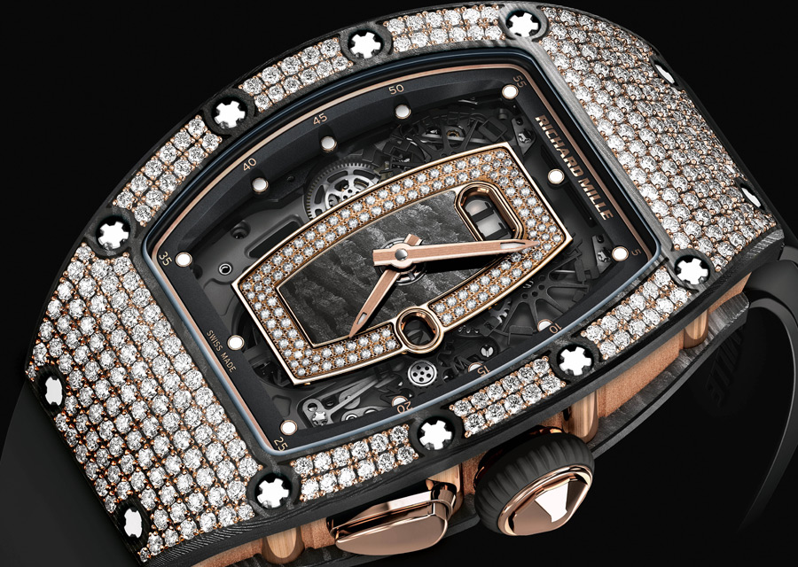 SIHH 2017, Richard Mille RM 037 in NTPT carbon set with diamonds