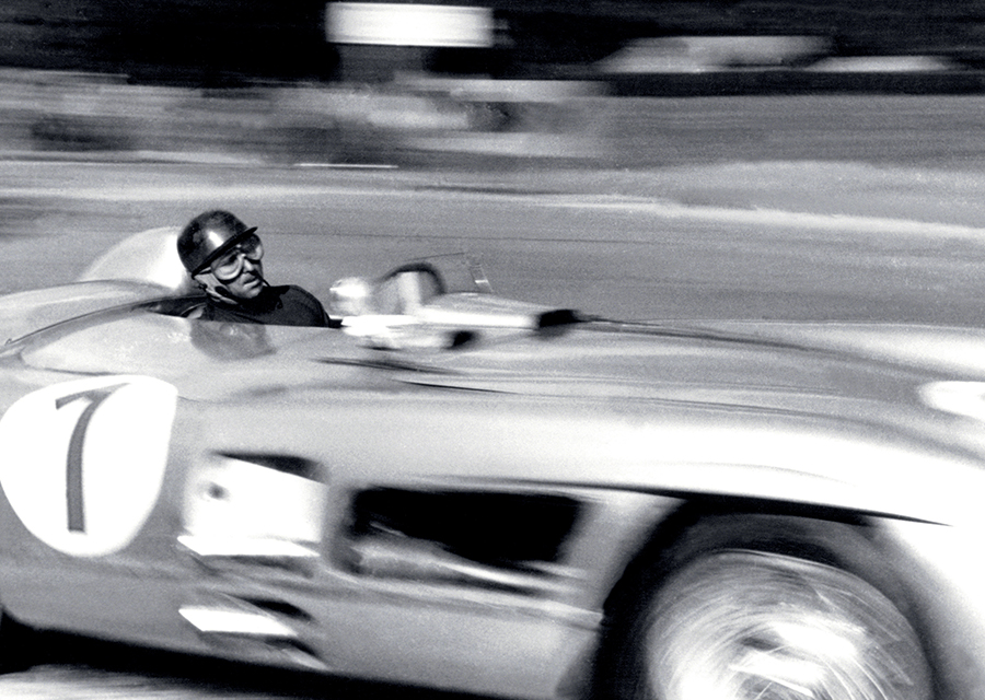 Juan Manuel Fangio driving his Mercedes