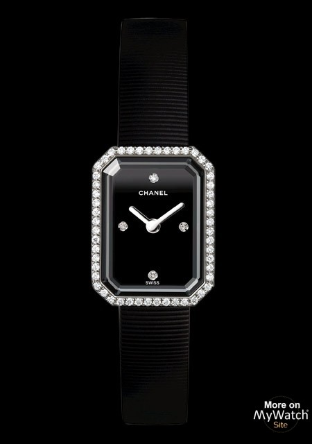 Chanel Premiere Black Dial Stainless Steel Ladies Watch H3252