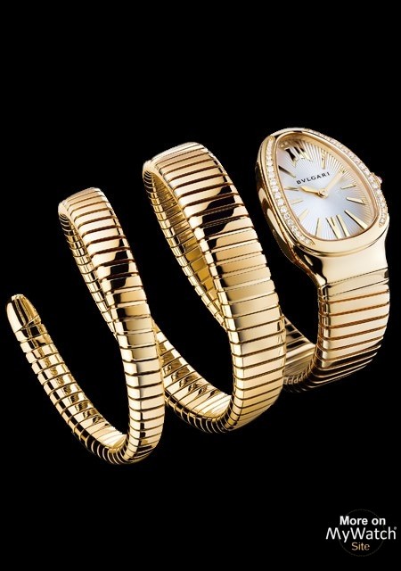 bulgari snake gold watch