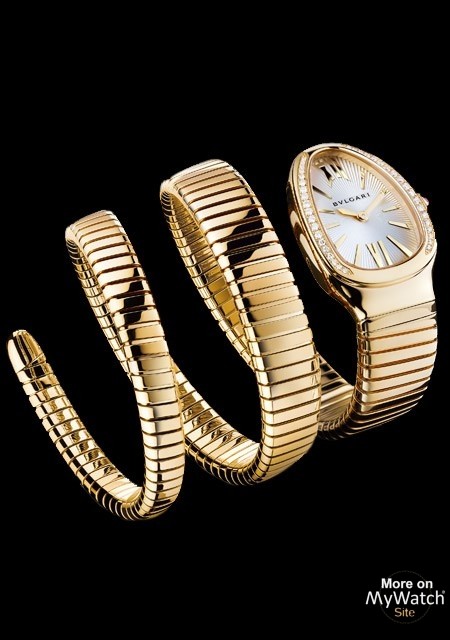 bulgari snake watch gold