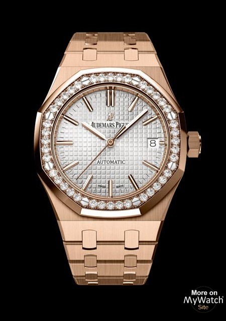 Audemars Piguet Royal Oak Rose Gold Diamond 37mm Pink Dial 15451OR