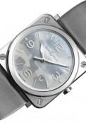BRS Grey Camouflage - Steel - Mother-of-pearl - Satin strap