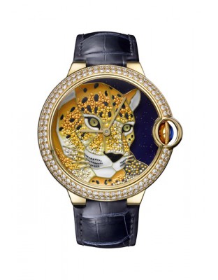 Ballon Bleu de Cartier Enamel granulation with panther motif