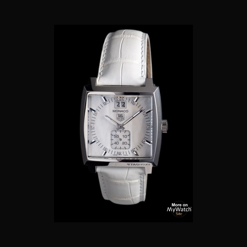 Tag Heuer Monaco White Dial Midsize Watch WAW1318.FC6178 - WAW1318-FC6178