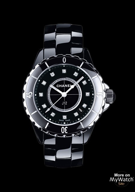 Chanel H1625 J12 Diamonds Black Ceramic Ladies Watch