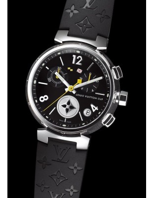 Louis Vuitton Tambour Lovely Cup Q11BG0 Noir Large Chronograph Watch