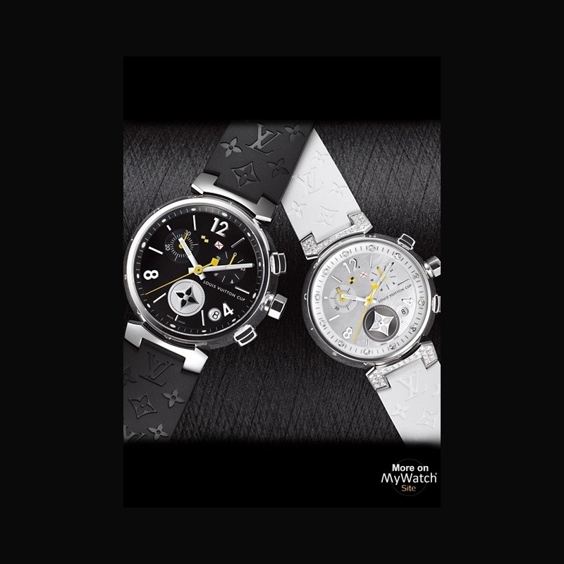 LOUIS VUITTON Q11BA Tambour Lovely Cup Chronograph Date Quartz Men's  Wristwatch