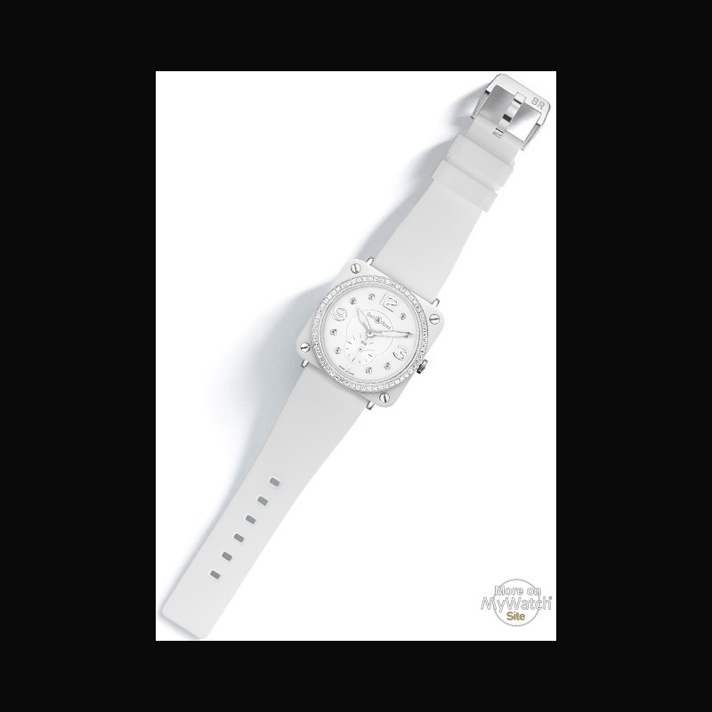 BR-S-WHITE-CERAMIC-DIAMOND-LS Bell & Ross Aviation Ladies Watch