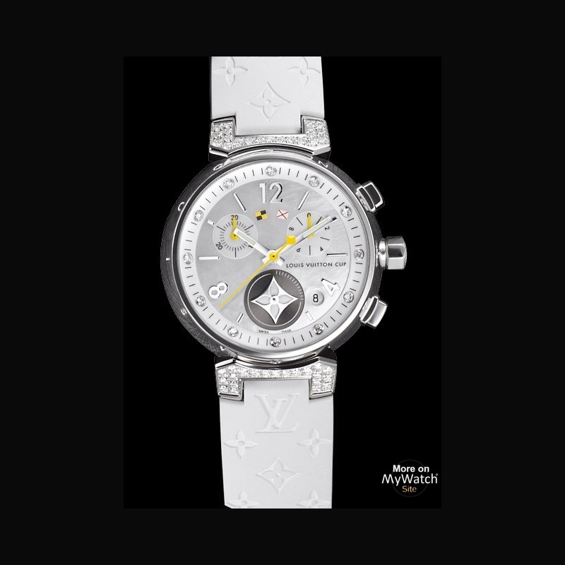 Watch Louis Vuitton Tambour Chronographe Lovely Cup Large | Tambour Lovely Cup Q11BF0 Steel ...