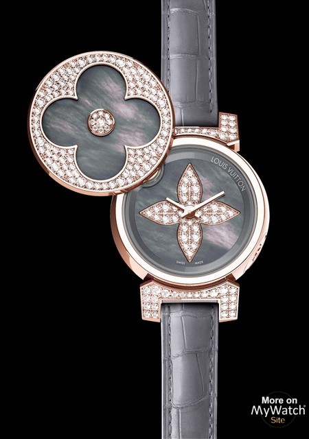 Watch Louis Vuitton Tambour Bijou Secret  Tambour Bijou Rose Gold -  Diamonds - Polynesian Mother-of-Pearl