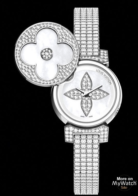 Watch Louis Vuitton Tambour Bijou Secret  Tambour Bijou Rose Gold -  Diamonds - Polynesian Mother-of-Pearl