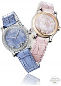 Happy Sport Automatic Bleu diamants