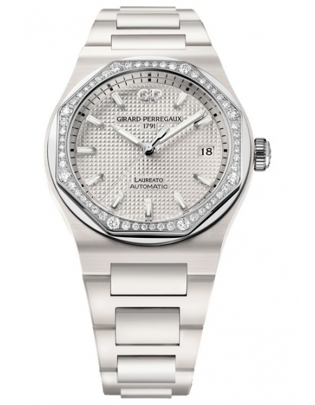 Laureato Ceramics-Céramique blanche sur bracelet céramique blanche 38mm