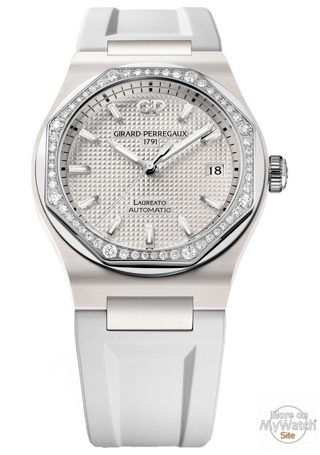 Laureato Ceramics-Céramique blanche sur bracelet céramique blanche 38mm