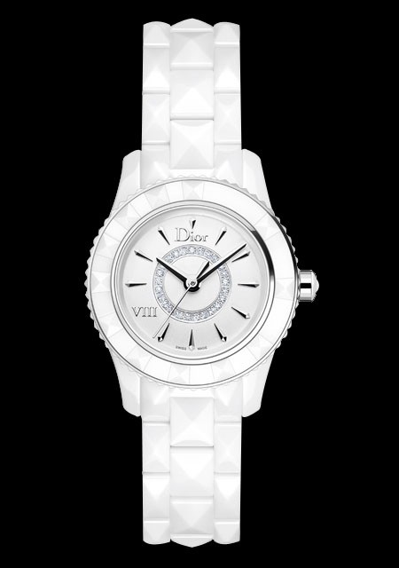 Dior VIII ディオール ユィット時計 白28mm ダイヤモンド文字盤 Watch Dior Dior VIII 28 mm | Dior VIII CD1221E2C001 White Ceramic