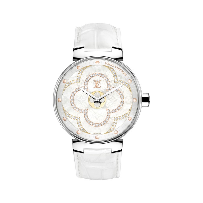 Louis Vuitton Ladies Watch Tambour Moon Divine 35 QA019Z Quartz