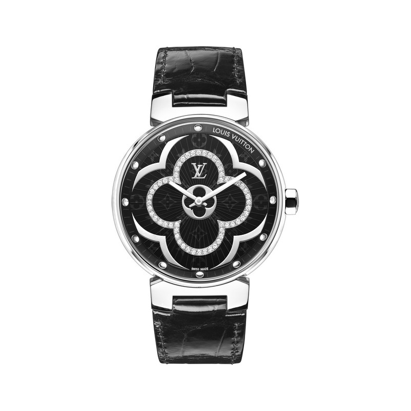 Watch Tambour Moon Divine | Louis Vuitton QAAA99 Black - Diamonds - Black Dial