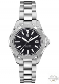 Aquaracer Lady Automatique Black Dial And Baton Indices