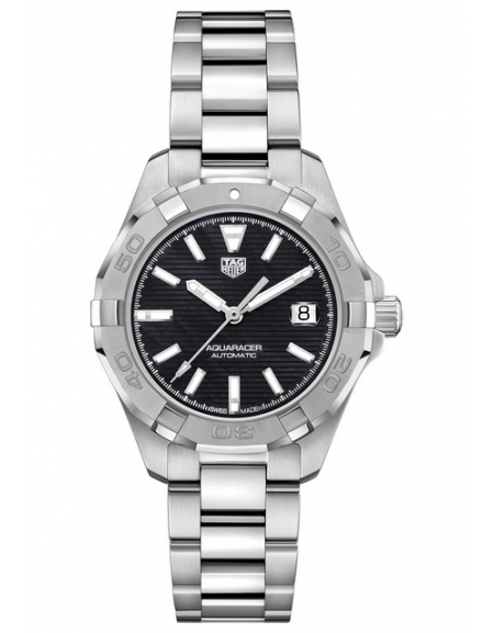 Aquaracer Lady Automatique Black Dial And Baton Indices