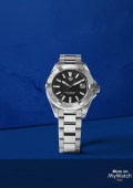 Aquaracer Lady Automatique Black Dial And Baton Indices