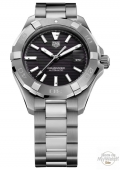 Aquaracer Lady Automatique Black Dial And Baton Indices