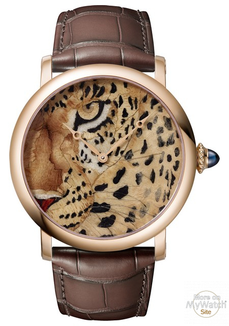 Rotonde De Cartier Wood Marquetry Watch