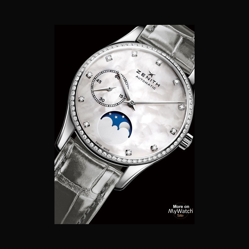 Zenith Heritage Automatic Diamond White Dial Ladies Watch 16231069281C706SS