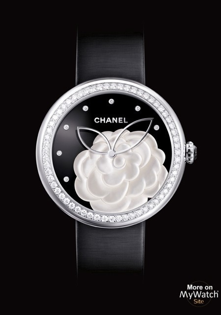 Chanel Camellia Diamond White Gold Watch For Sale at 1stDibs