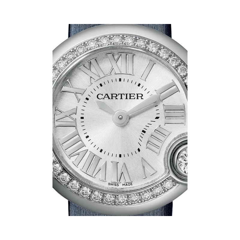 CRW4BL0002 - Ballon Blanc de Cartier watch - 26 mm, steel, diamonds,  leather - Cartier