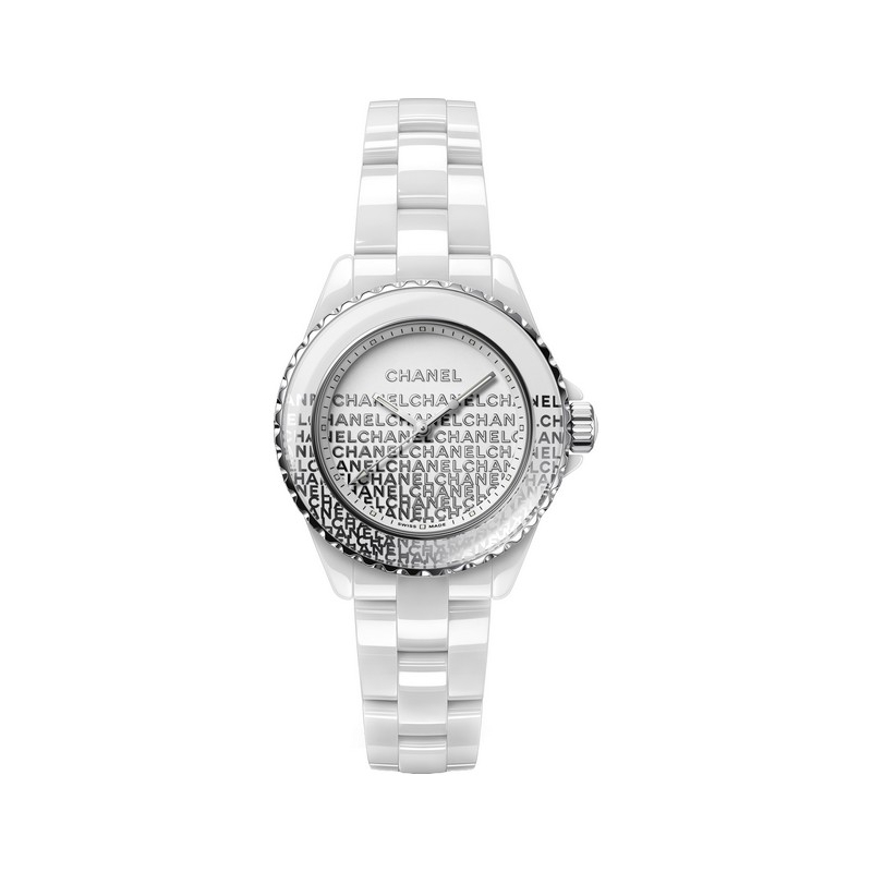 Chanel J12 Quartz White Dial White Steel Strap Watch for Women