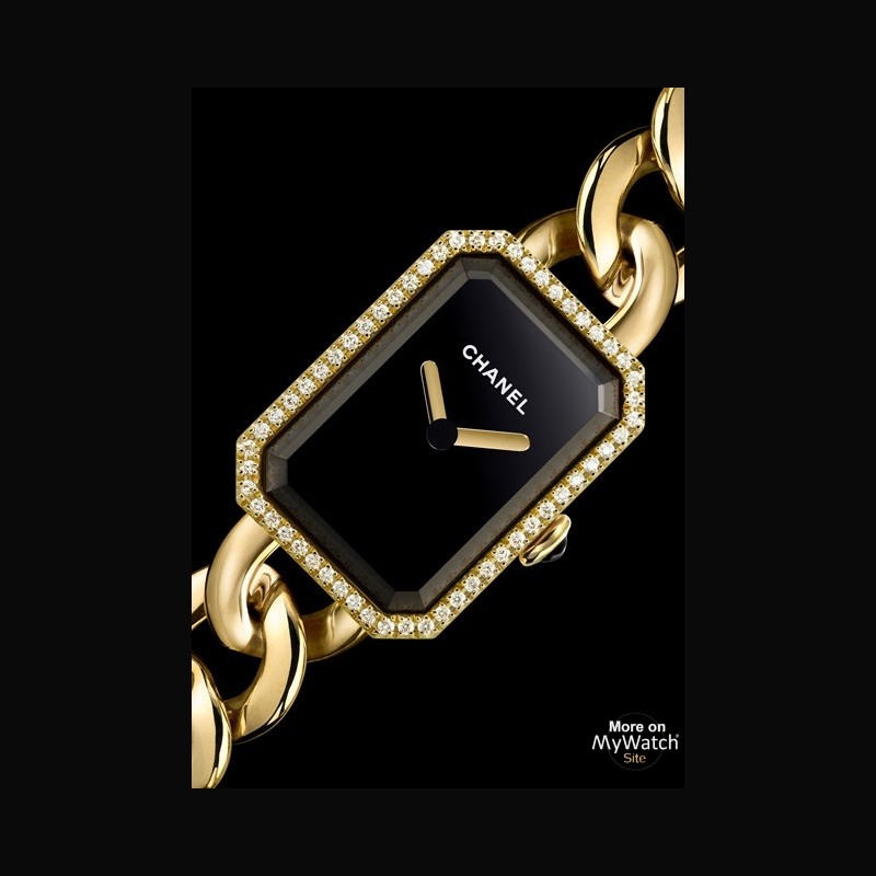 Watch Chanel Première | Première H3258 Yellow Gold - Diamonds - Black ...