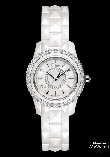 Watch Dior Dior VIII 28 mm | Dior VIII CD1221E6C001 Ceramic - Diamonds ...