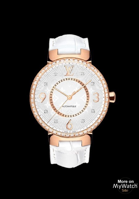 Louis Vuitton Tambour Blossom 35 Rose Gold Diamond Watch