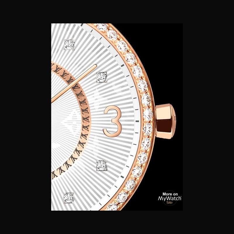 Watch Voyager GMT  Louis Vuitton Q7E300 Pink Gold - Strap Alligator