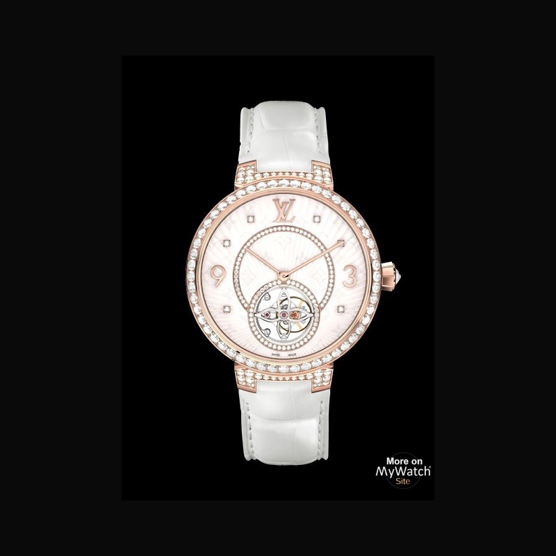 Tambour chronographe watch Louis Vuitton Pink in Steel - 25608137