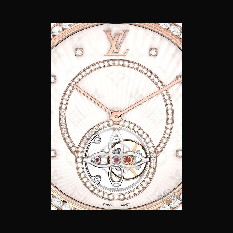 Louis Vuitton Tourbillon Tambour Monogram, 41.6 mm pink gold case