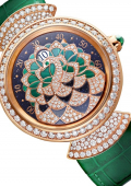 Divas’ Dream Peacock Precious Marquetry Jumping Hours and Retrograde Minute