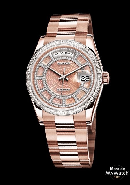 Louis Vuitton - Tambour with Exquisite Rose Gold and White Flower Design on  the Dial - Diamond Hour Markers - Gold Case with Thin White Leather Band