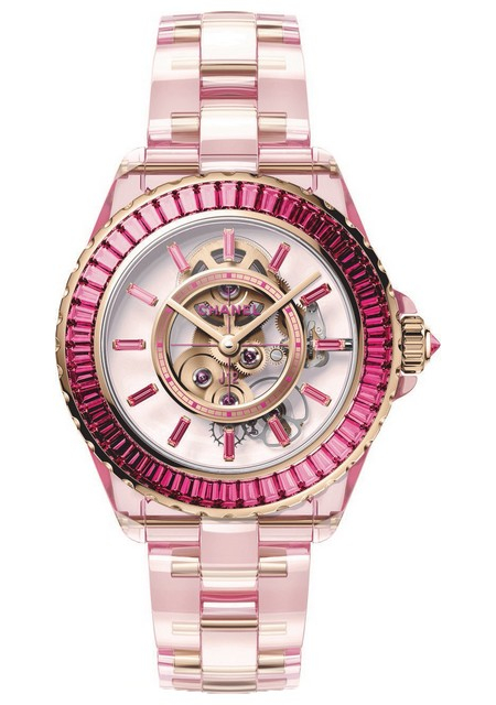 Watch Chanel J12 X-Ray Pink Edition Watch | J12 H9868 Beige Gold