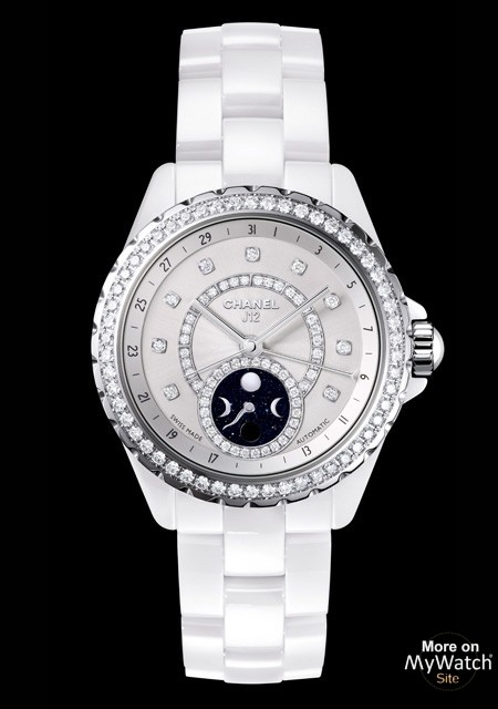 Chanel J12 Moon Phase Mother of Pearl Dial White Ceramic Ladies