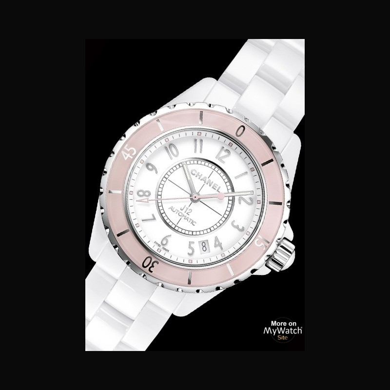 Watch Chanel J12 Soft Rose  J12 H4468 White Ceramic - Pastel Pink Bezel -  38mm